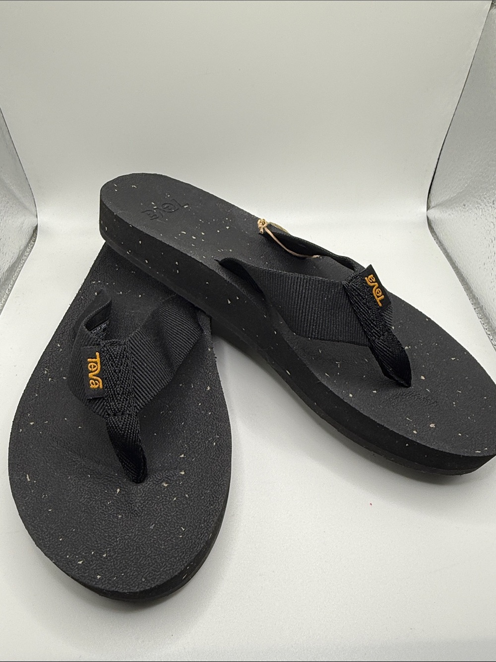 Teva Black Reflip Flip Flops New